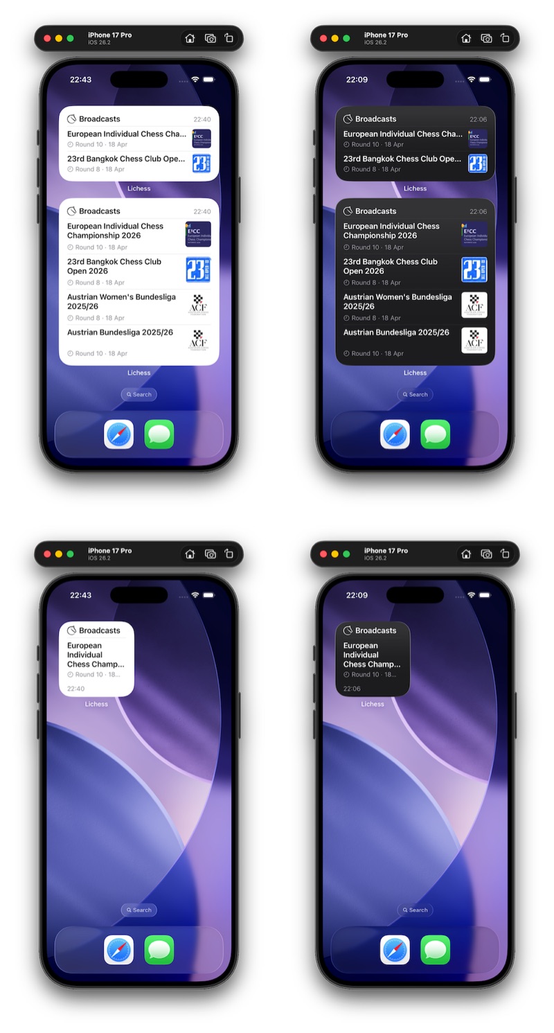 Broadcasts Widget